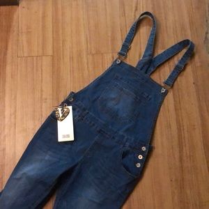 Skinny leg overalls
